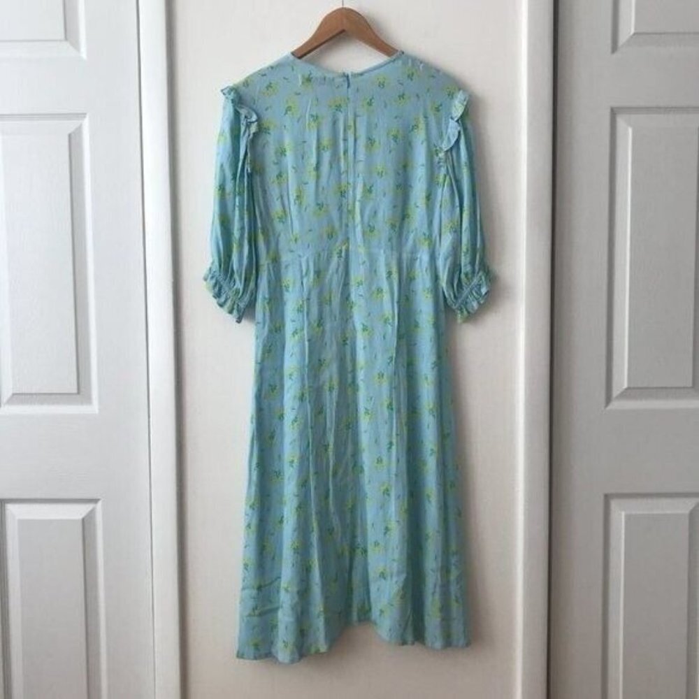 Faithfull The Brand Jean Marie Puff Sleeve Midi Dress - Picture 11 of 13